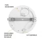 Plafonnier LED Encastrable Dimmable AC220/240V 18W 1440lm 100° IP40 IK08 Ø220mm - CCT 3000K-6000K perçage Ø52mm