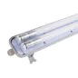 Boitier avec Double Tubes LED T8 2x9W 1600lm (2x18W) 600mm Étanche IP65 - Blanc du 6000K