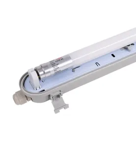 Boitier avec Tube LED T8 18W 1600lm 1200mm Étanche IP65 - Blanc Naturel 4500K