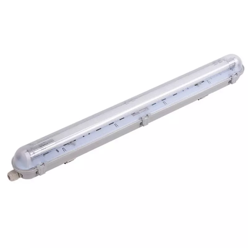 Boitier avec Tube LED T8 9W 800lm 600mm Étanche IP65 - Blanc du Jour 6000K