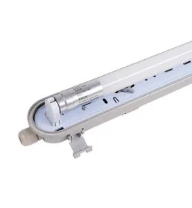 Boitier avec Tube LED T8 9W 800lm 600mm Étanche IP65 - Blanc du Jour 6000K