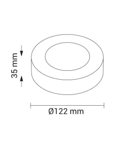 Plafonnier LED en saillie 6W CCT 3000-4000-6000K ф122x35mm