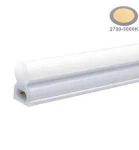 Réglette LED Type T5 8W 640lm (60W) IP20 570mm - Blanc Chaud 2700K