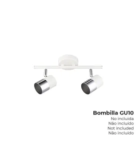 Applique pour 1 ampoule Gu-10 Blanc argenté