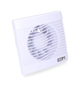 Extracteur d'Air avec Minuteur 15W 39dB 104m³/H Ø10cm 160,5x160,5cm Blanc