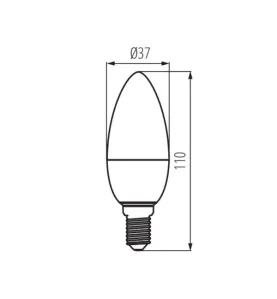 Ampoule LED E14 C37 7.5W 830lm (75W) 280° Ø37mm - Blanc du Jour 6500K