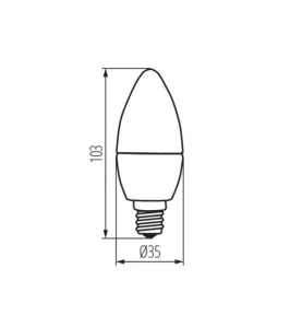 Ampoule LED E14 4,5W 470lm (40W) 240° - Blanc Chaud 3000K