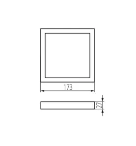 Cadre de Fixation pour Dalle LED 173mmx173mm IP20 Blanc