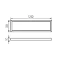 Cadre de Fixation Rectangulaire Saillie pour Dalle LED 1200mmx300mm Blanc