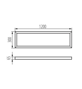 Cadre de Fixation Rectangulaire Saillie pour Dalle LED 1200mmx300mm Blanc