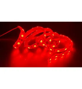 Ruban LED 100cm SMD5050 60LED/m Rouge DC12V IP65 étanche avec câble 30cm