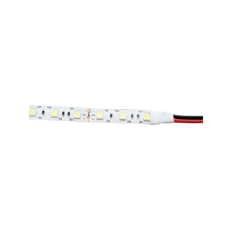 Ruban LED 60cm SMD5050 60LED/m 6000K DC12V IP65 étanche avec 2xcâbles 30cm 840lm