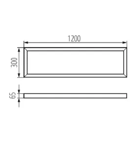 Cadre de Fixation Rectangulaire Saillie pour Dalle LED 1200mmx300mm Blanc