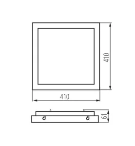 Plafonnier LED 38W  Noir - Blanc Naturel 4000K