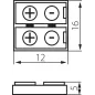 Connecteur pour Ruban LED 12mmx16mm Monocouleur