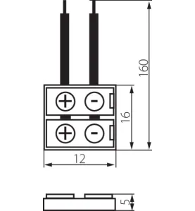 Connecteur pour Ruban LED 12mmx16mm Monocouleur