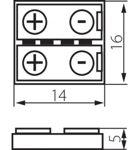 Connecteur pour Ruban LED 14mmx16mm RGB