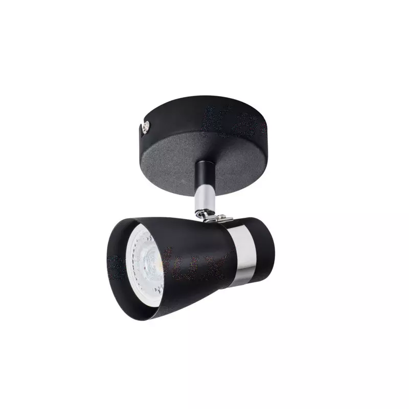 Applique Murale / Plafonnier en Saillie GU10 PAR16 10W Ø80mm IP20 Noir