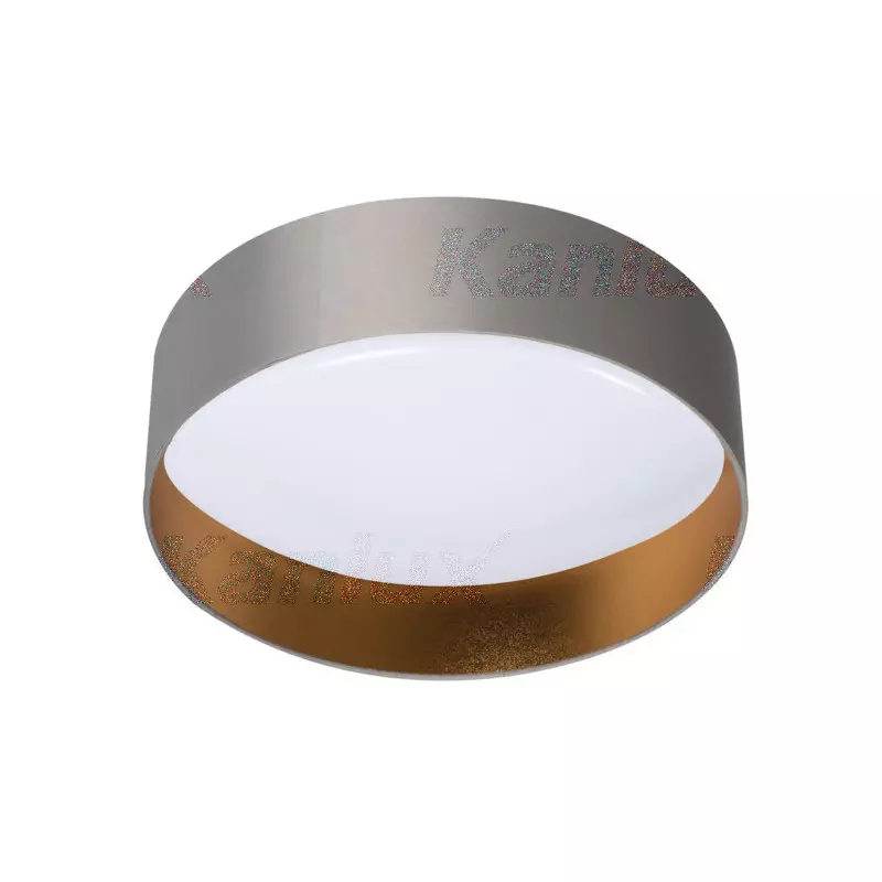 Plafonnier LED Saillie 17,5W 1500lm 120° ∅400mm Gris/Or - Blanc Naturel 4000K