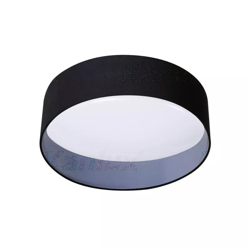 Plafonnier LED Saillie 17,5W 1500lm 120° ∅400mm Noir/Blanc - Blanc Chaud 3000K