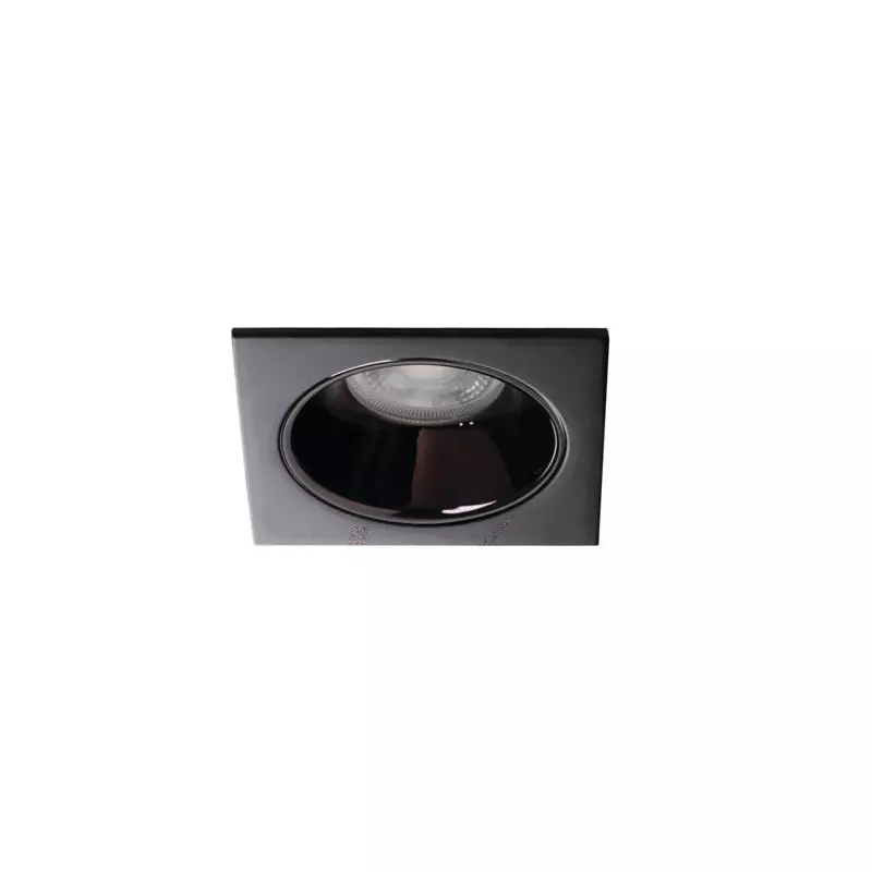 Support Spot Encastrable Plafond Noir 10W MR16/PAR16 88mm GU10 /Gx5.3