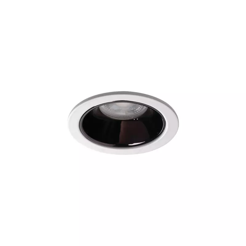 Support Spot Encastrable Plafond Blanc/Noir 10W MR16/PAR16  Ø89mm GU10 /Gx5.3 IP20