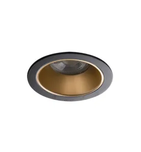 Support Spot Encastrable Plafond Or/Noir  Ø89mm GU10 Gx5.3 IP20