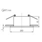 Support Spot LED Encastrable 10W AC/DC12V-AC220-240V GU5.3/GU10 Ø89mm Or/Blanc - percage Ø75mm