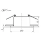 Support Spot LED Encastrable 10W AC/DC12V-AC220-240V GU5.3/GU10 Ø89mm Or/Blanc - percage Ø75mm