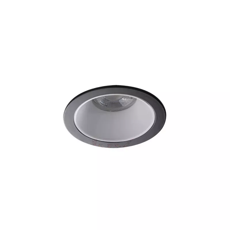 Support Spot LED Encastrable Plafond Max 10W GU5.3/GU10 IP20 Ø89mm Noir/Blanc - perçage 75mm