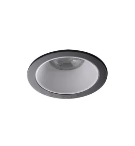 Support Spot LED Encastrable Plafond Max 10W GU5.3/GU10 IP20 Ø89mm Noir/Blanc - perçage 75mm