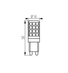 Ampoule LED G9 4W 520lm 320° (42W) Ø16mm - Blanc Chaud 3000K