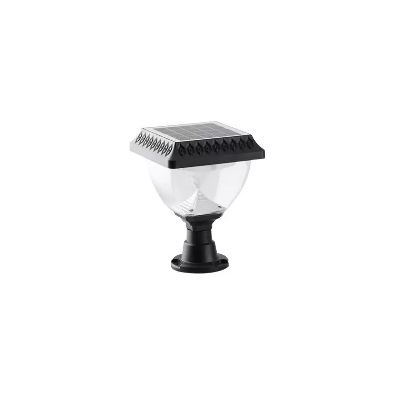 Lampe Solaire LED Carré 1.8W 70lm IP54 213mm Noir - Blanc CCT 3000-6000K