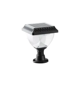 Lampe Solaire LED Carré 1.8W 70lm IP54 213mm Noir - Blanc CCT 3000-6000K