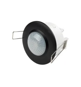 Détecteur de Mouvement Encastrable 0.9W 360° 6m max 10-2000LUX 220-240V/AC Noir et Blanc