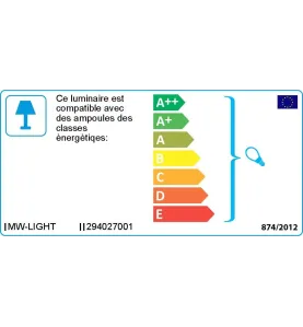 Flora  chrome metal chromé verre transparent  1*40W E14  294027001