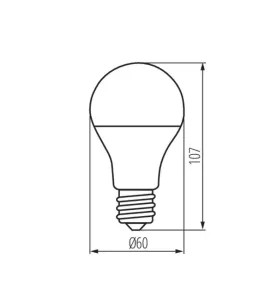 Ampoule LED E27 8W 810lm A60 180°(60W) - Blanc Naturel 4000K