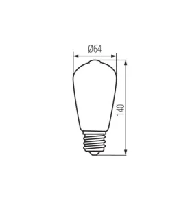 Ampoule LED E27 ST64 7W 806lm (60W) 320° - Blanc Naturel 4000K