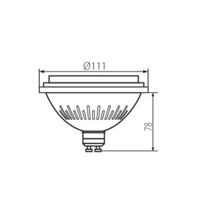 Spot LED Dimmable GU10 ES-111 12W 800lm (84W) - Blanc Chaud 2700K