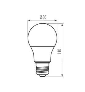 Ampoule LED Dimmable E27 A60 7,3W 806lm (60W) - Blanc Naturel 4000K