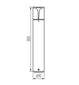 Borne LED pour Jardin E27 10W Étanche IP44 Graphite