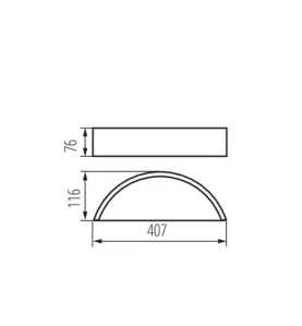 Applique Murale Led E27 20W 407mmx116mm