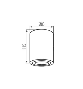 Plafonnier Saillie 10W GU10 PAR16 Ø80mm Blanc