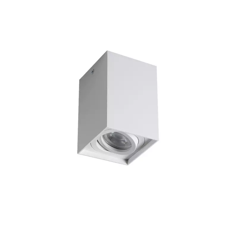 Plafonnier Saillie 10W GU10 PAR16 80x80mm Carré Blanc