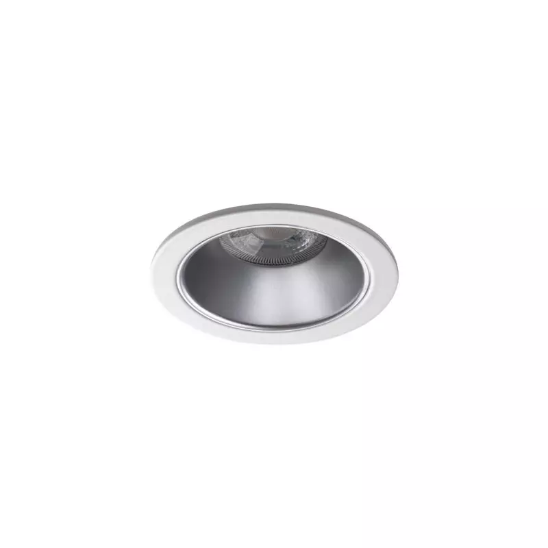 Support Spot LED Encastrable 10W AC/DC12V-AC220-240V GU5.3/GU10 Ø89mm Argent - percage Ø75mm