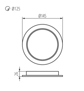 Spot LED Encastrable 12W 1250lm Étanche IP44 Rond 120° ∅145mm - Blanc Naturel 4000K