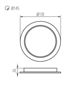 Spot LED Encastrable 18W 1900lm Étanche IP44 Rond 120° ∅170mm - Blanc Naturel 4000K