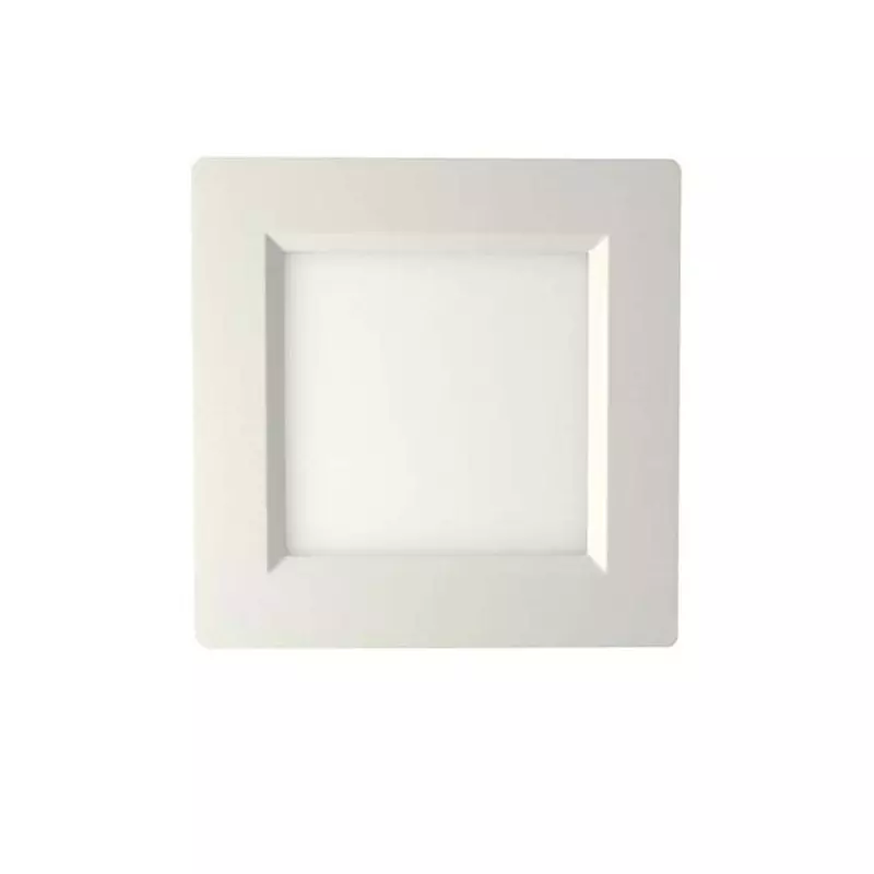 Plafonnier LED 150x150mm 10W blanc équivalent 100W - Blanc Chaud 3000K