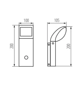 Luminaire Décoratif LED à Détecteur 7W 540lm Étanche IP44 200mm - Blanc Naturel 4000K