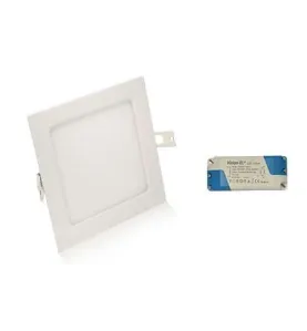 Plafonniers LED 150x150mm 10W blanc équivalent 100W